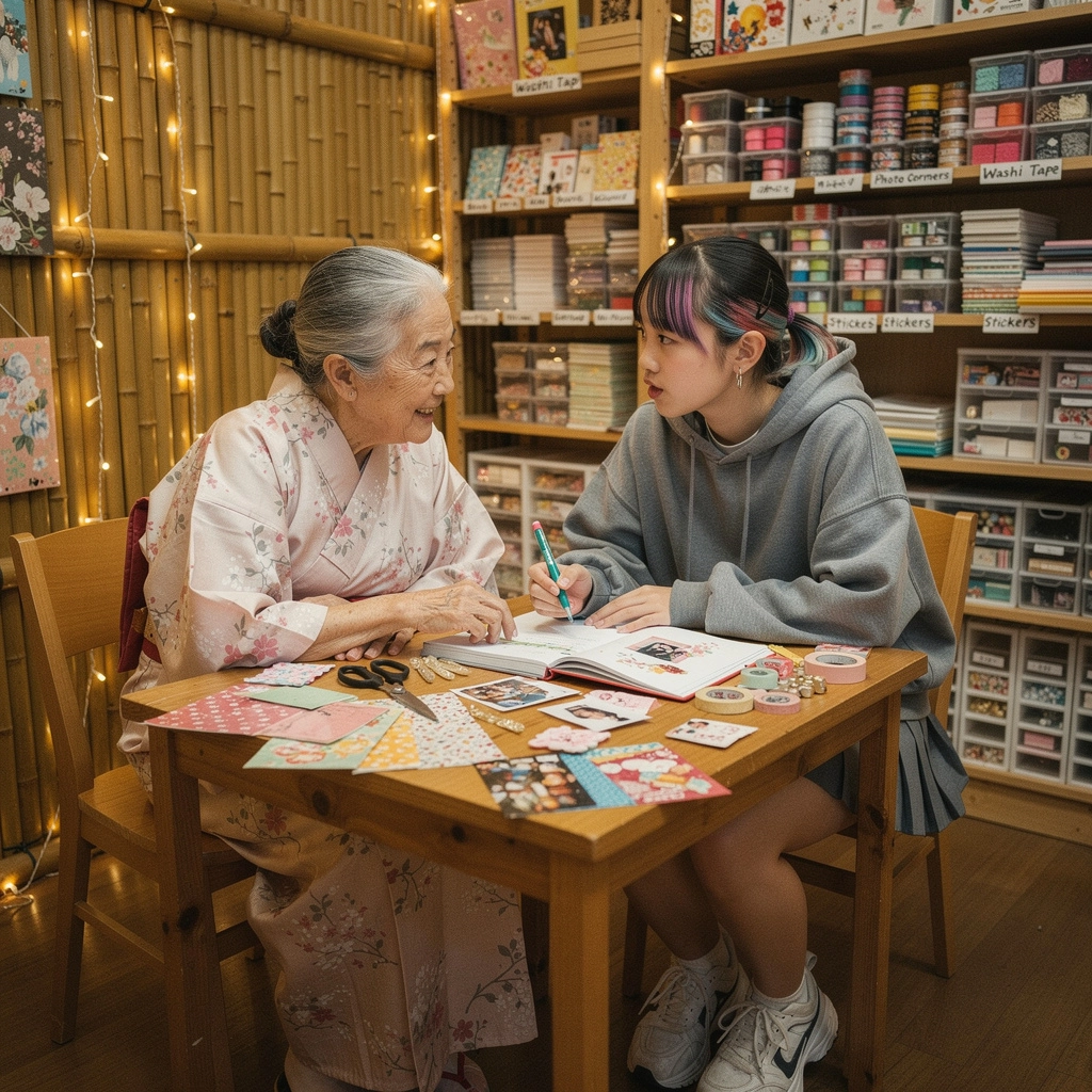 ビーズやパーツを使ったアクセサリー作りの過程を示す手元のアップ画像。