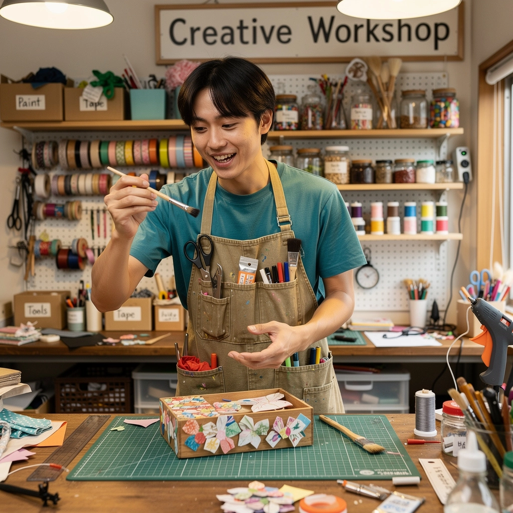 手作りの贈り物を作るためのアイデアとヒントが書かれたノートの画像